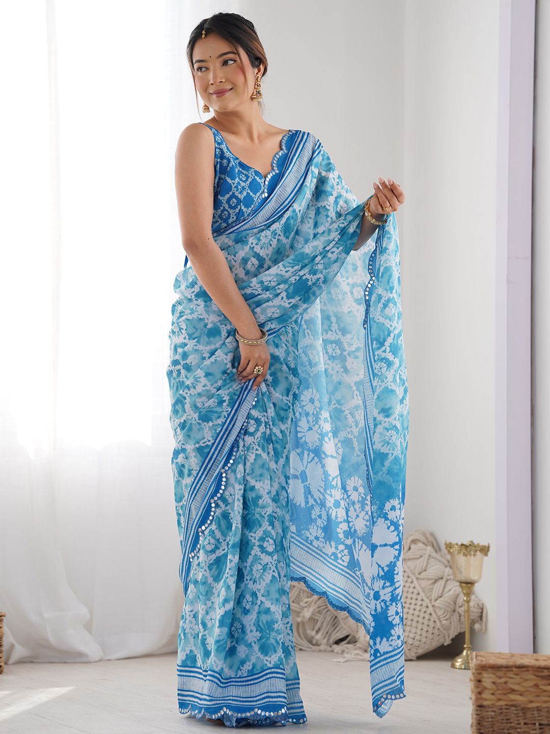 Meher Printed Georgette Saree