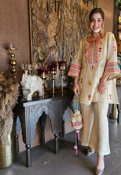 Sanvi Radiance Mirror & Sequin Embroidered Co-Ord Set