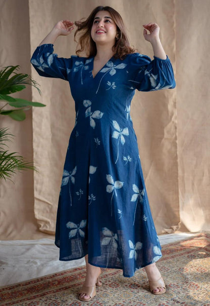 Floral Breeze Cotton Midi Dress