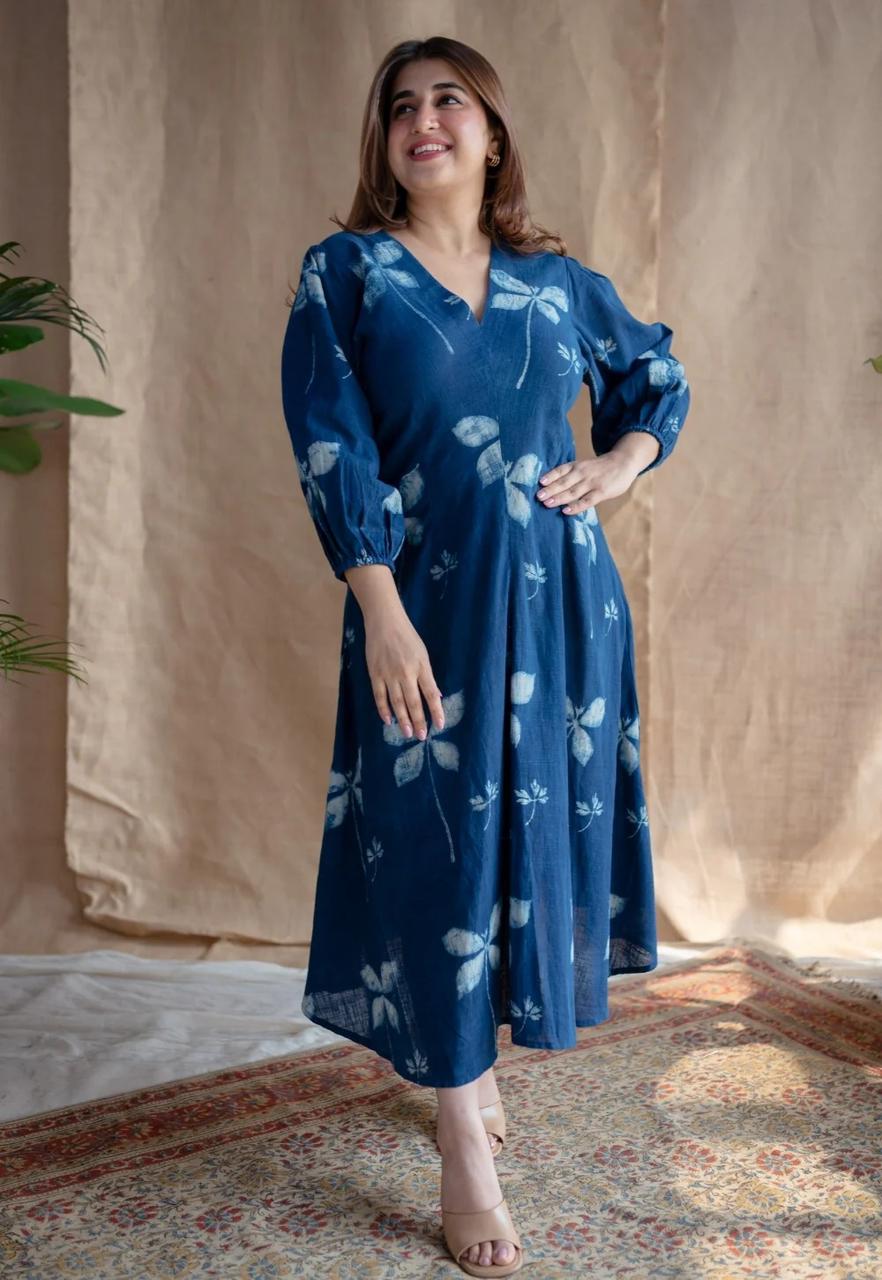 Floral Breeze Cotton Midi Dress