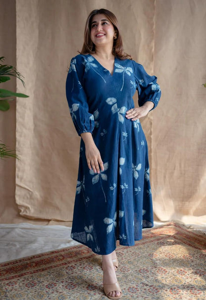 Floral Breeze Cotton Midi Dress