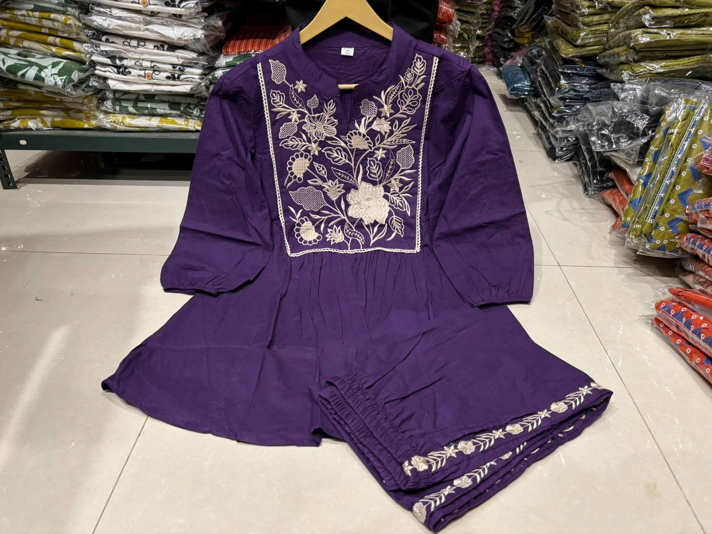 Royal Embroidered Cotton Co-ord Set