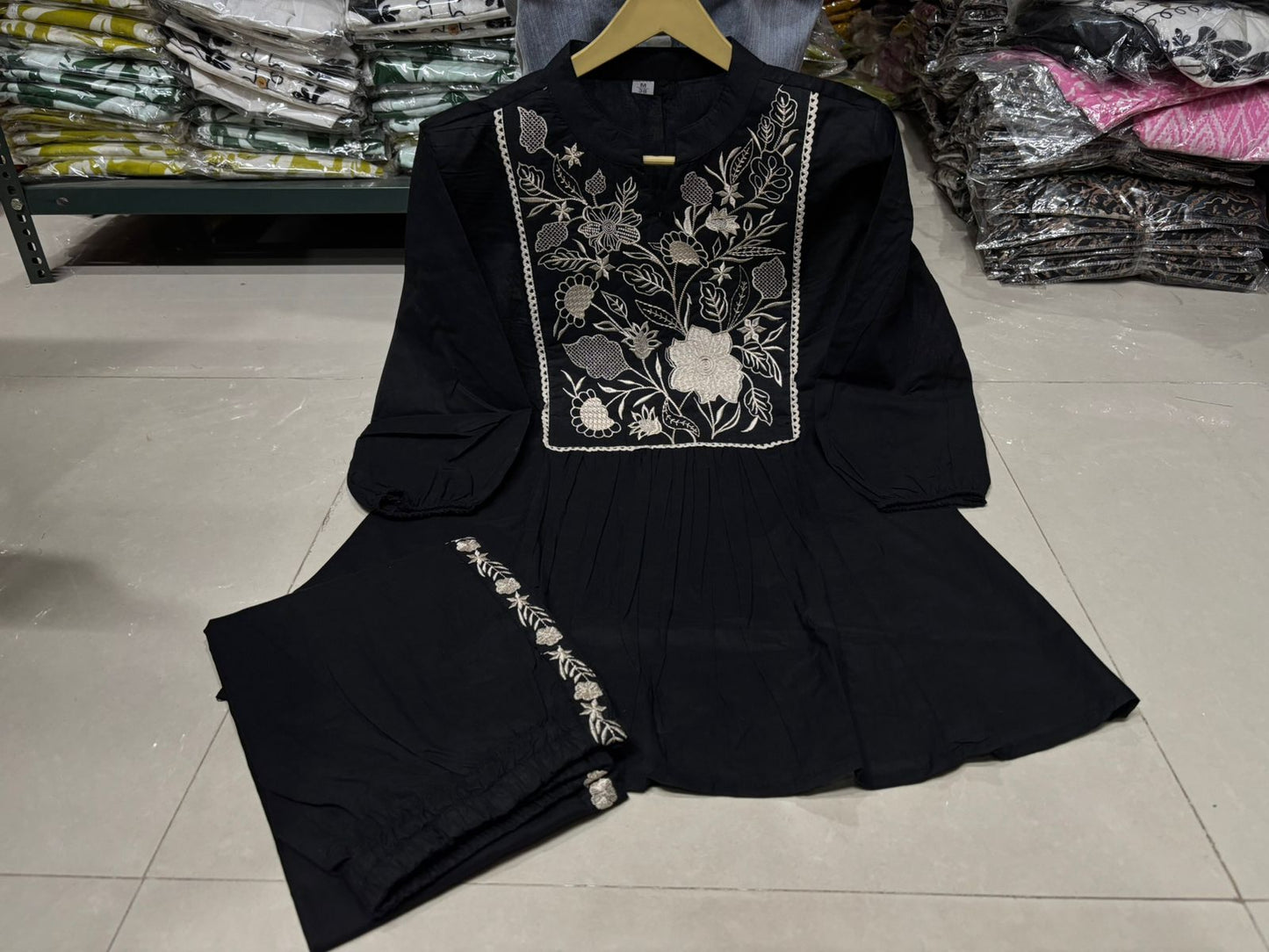 Royal Embroidered Cotton Co-ord Set