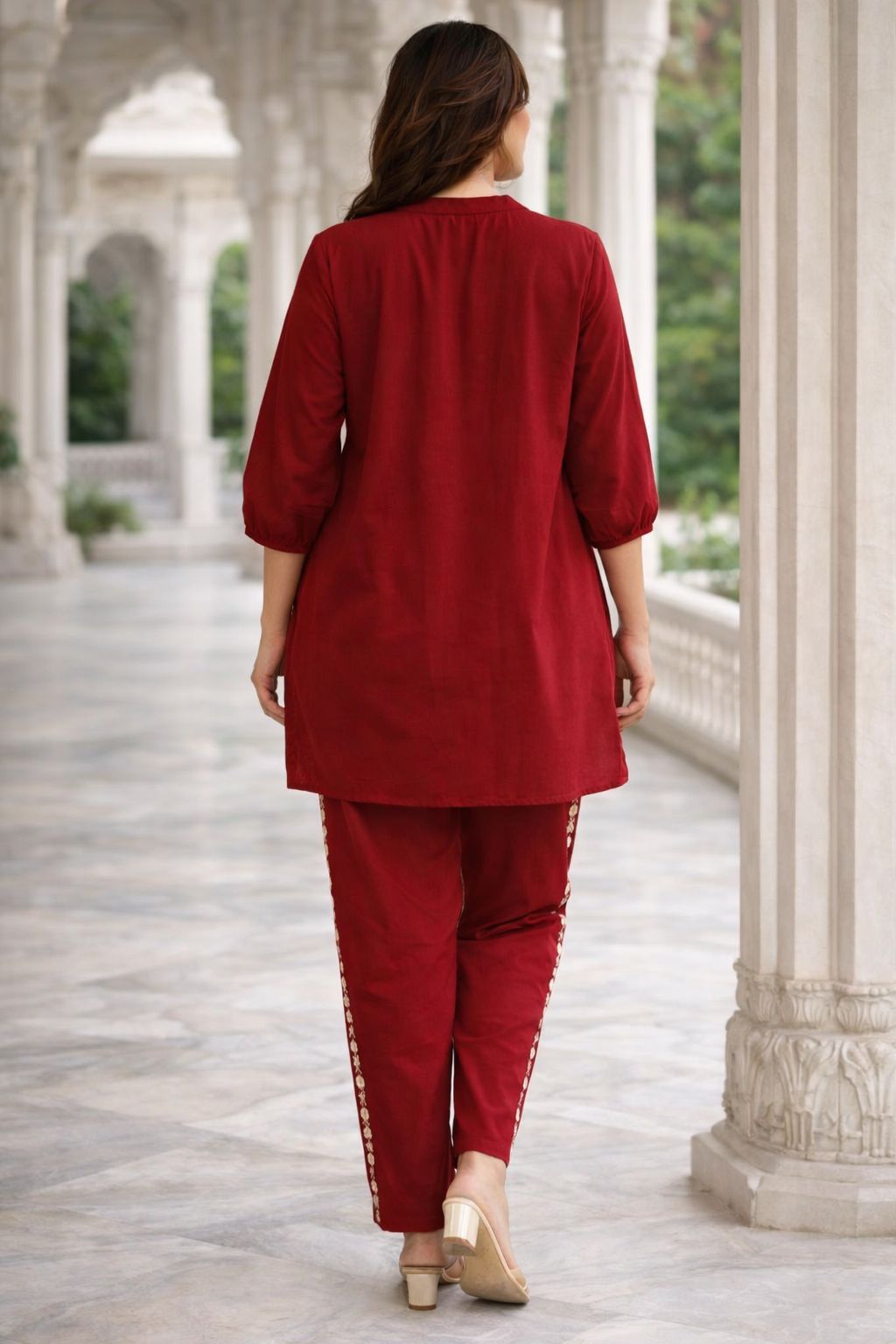 Royal Embroidered Cotton Co-ord Set