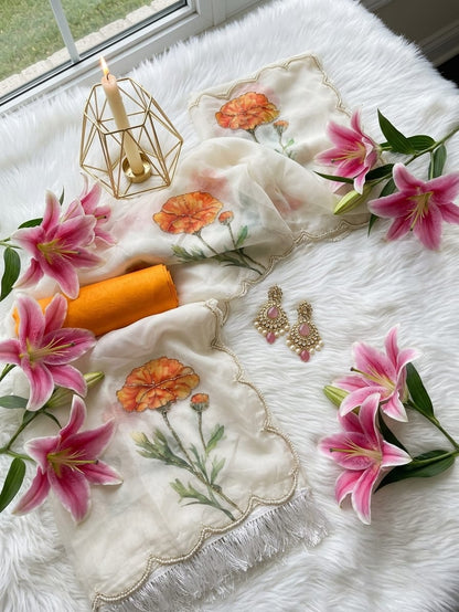 Yutika Floral Tabby Silk Saree