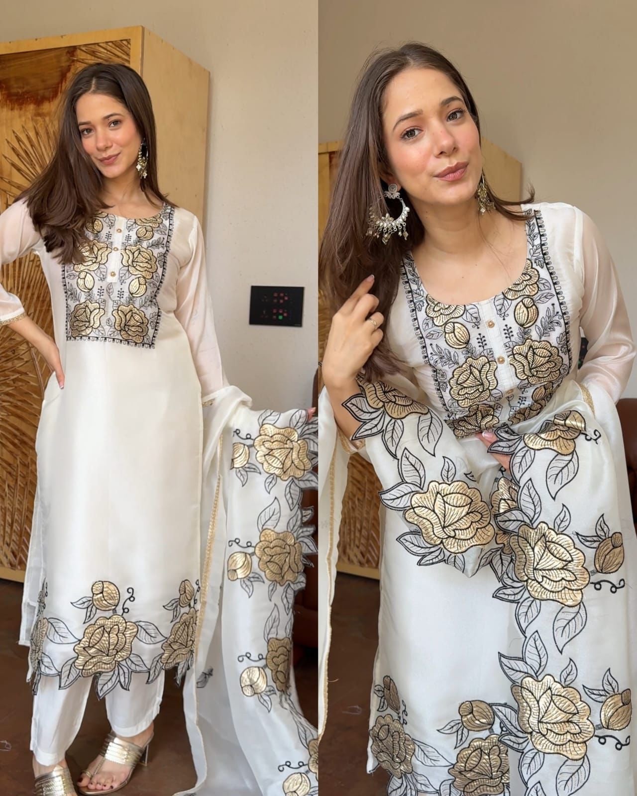 Noor Embroidered Cutwork Suit Set