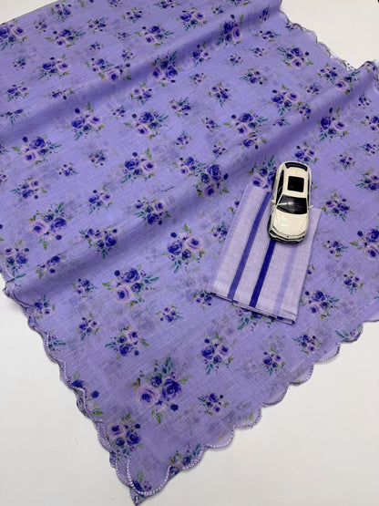Royal Cutwork Linen Saree