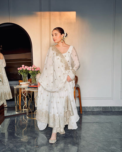 Noor Élan Anarkali Chinon Silk