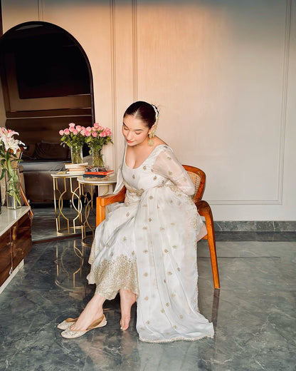 Noor Élan Anarkali Chinon Silk