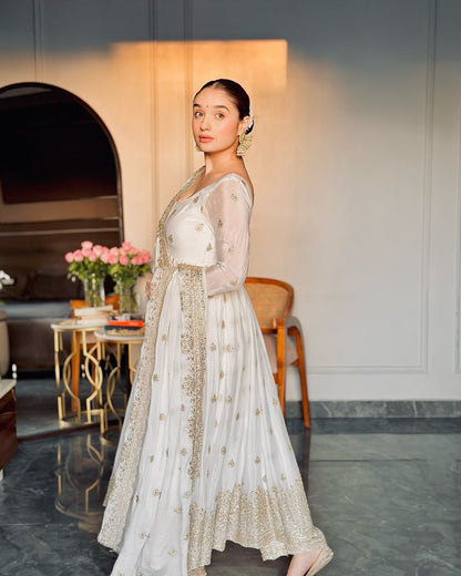 Noor Élan Anarkali Chinon Silk