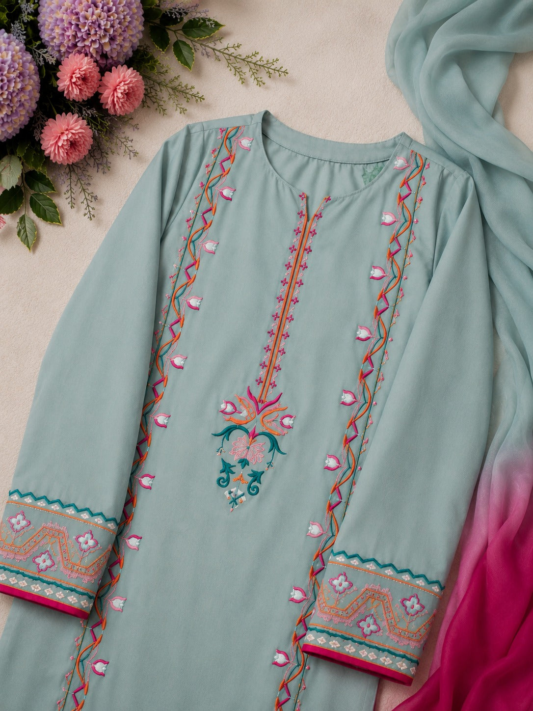 Nazakat – Embroidered Festive Suit Set