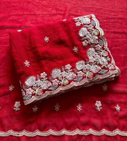 Royal Elegance Crush Silk Saree