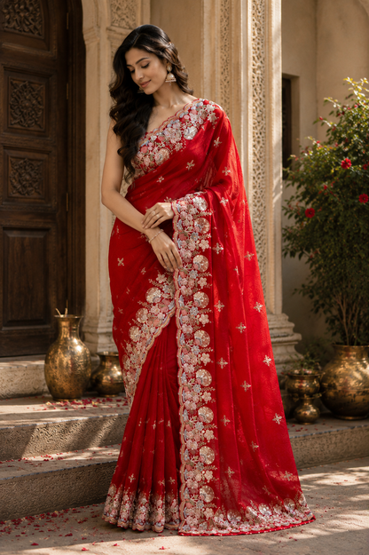 Royal Elegance Crush Silk Saree