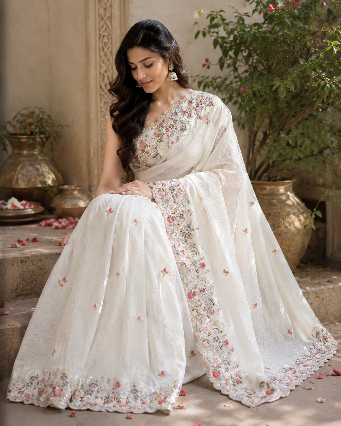 Royal Elegance Crush Silk Saree
