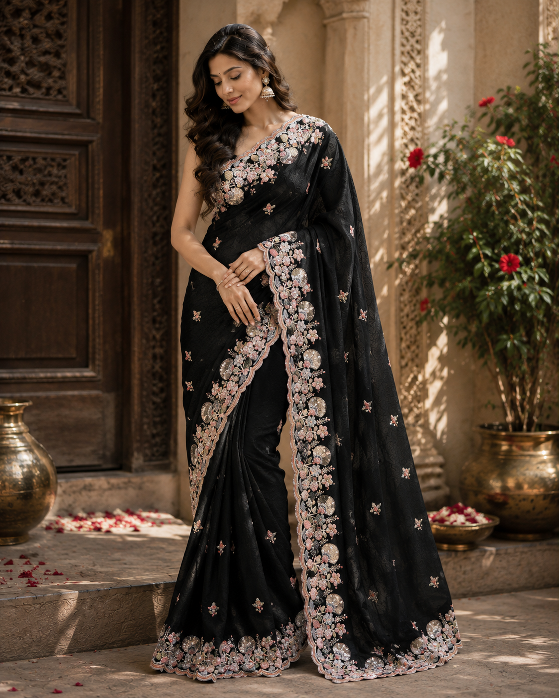 Royal Elegance Crush Silk Saree