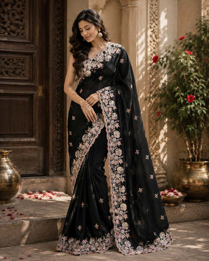 Royal Elegance Crush Silk Saree
