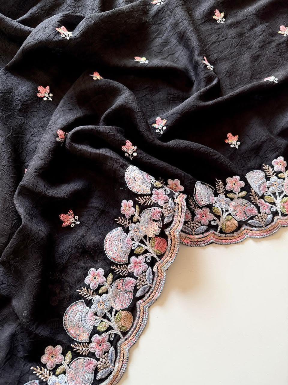 Royal Elegance Crush Silk Saree