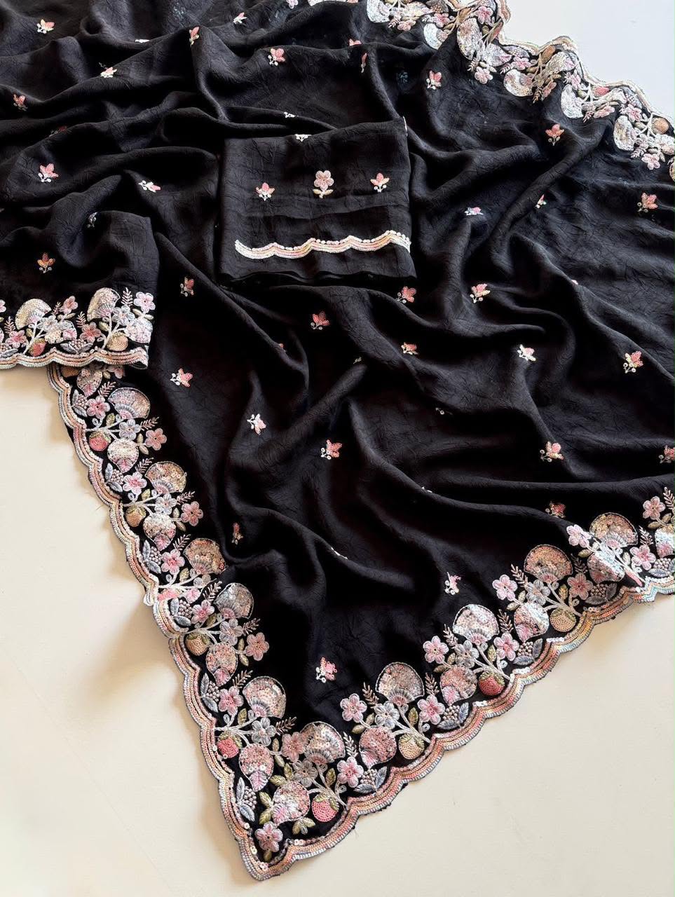 Royal Elegance Crush Silk Saree