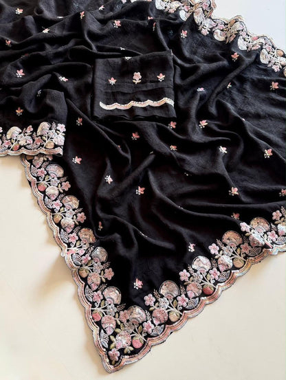 Royal Elegance Crush Silk Saree