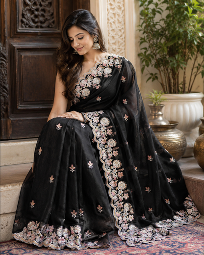 Royal Elegance Crush Silk Saree