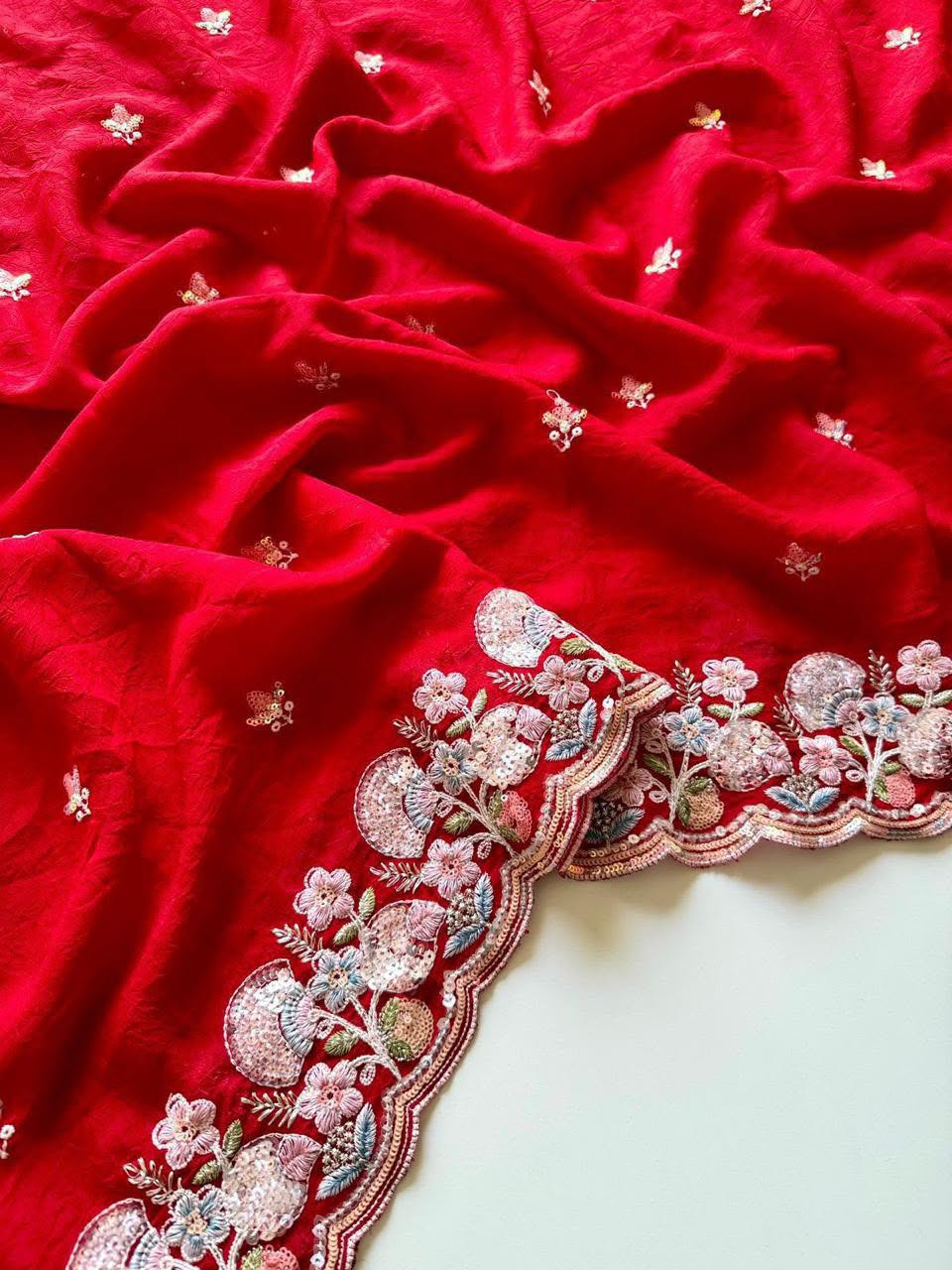 Royal Elegance Crush Silk Saree