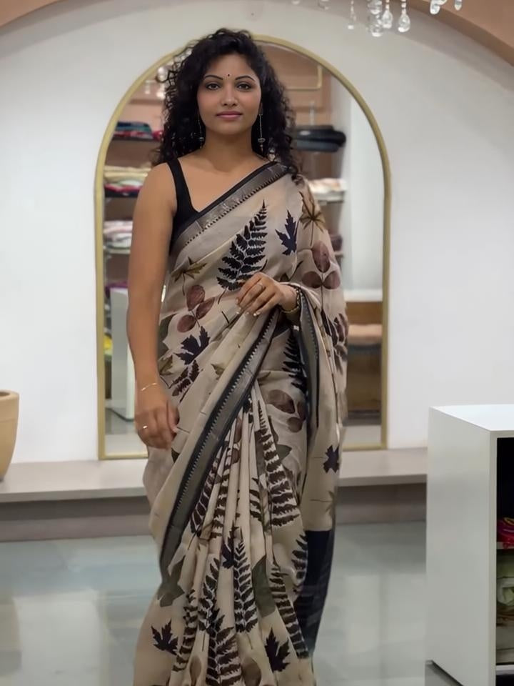 Zariya Jacquard Linen Saree